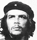 svartvit porträttbild på Che Guevara