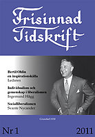 Omslag Frisinnad Tidskrift 1 2011