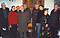 (left to right) Juris Kronbergs, Hildred Crill, Daniel Weissbort, Johann Hjalmarsson, Bengt Jangfeldt, Andrey Gritsman, Gleb Shulpyakov, Valentina Polukhina, Les Murray, at the poetry reading "Poetiska Skärningspunkter" (At the Point of Crossing) in the Nordic Museum (Stockholm, October 2004).  Photographer: Petra Isaksson 