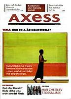 Omslag Axess nr 2/07: kvinnofigur mot grön/röd bakgrund