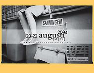 någon sitter på en låda med en textad skylt: SANNINGEN