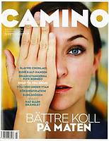 Omslag Camino nr 3/07 med texten "Bättre koll på maten" och en kvinna som håller för ena ögat