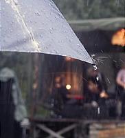 parapyl med regn som droppar