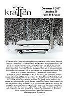 Omslag Krattan nr 1/07 med foto på snöig parkbänk med skog bakom