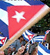 kubanska flaggor som viftar 