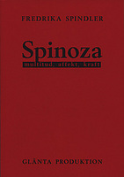 Omslag Spinozaboken, rött med svart text