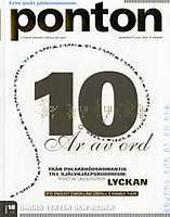 Omslag Ponton nr 1/08 med texten 10 år av ord