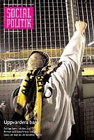 Omslag Socialpolitik nr 4/07 med ung fotbollssupporter