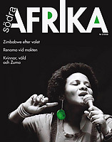 Omslag Södra Afrika nr 2/08: sångerska med grönt örhänge