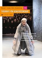 Omslag Tidskrift för genusvetenskap med arg skådespelare på scenen