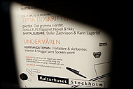 Lavas program på väggen, ljus och skugga