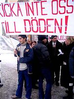 Azerisk demonstration för asylrätten