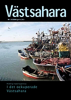 Omslag Västsahara nr 2/08: hamn med båtar